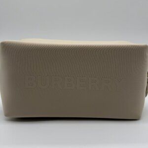 Burberry Beige Cosmetic Makeup Bag Luxury Travel Organizer